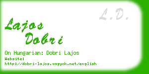 lajos dobri business card